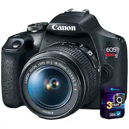 Canon - EOS Rebel T7 DSLR Camera 18-55mm f/3.5-5.6 IS II Kit with 3 Year Warranty