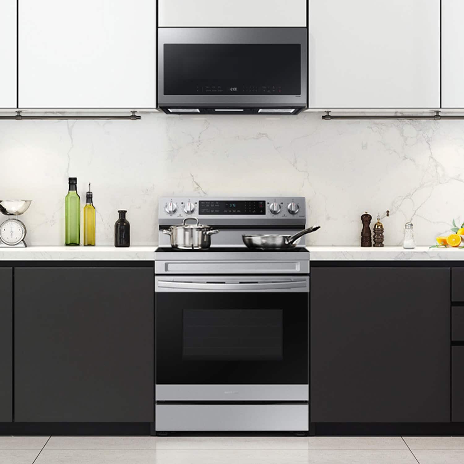 Alt View 11. Samsung - Smart Freestanding Electric Range 6.3 cu. ft. with Air Fry and Convection - Stainless Steel.