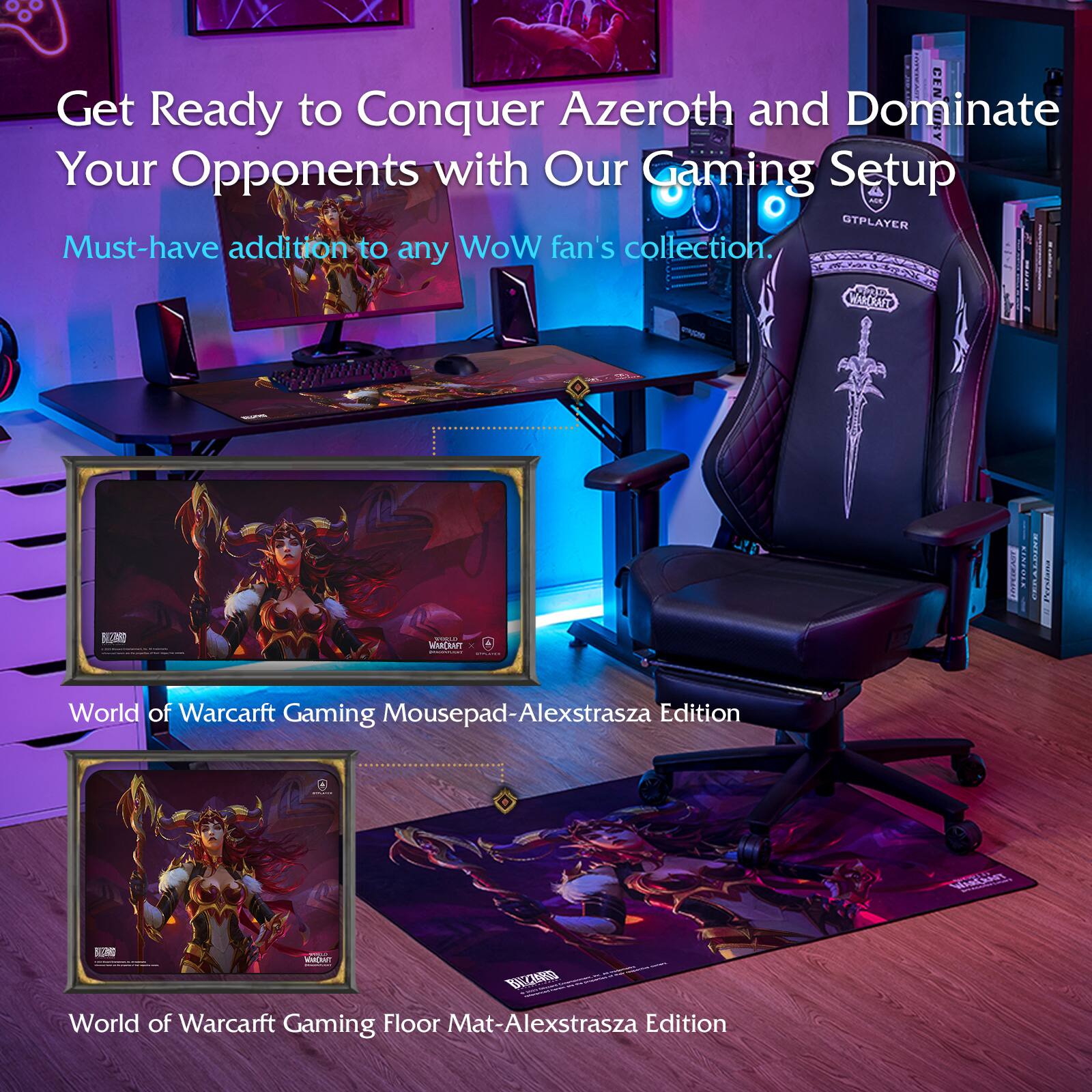 Get Ready to Conquer Azeroth and Dominate Your Opponents with Our Gaming Setup

Must-have addition to any WoW fan's collection.

World of Warcraft Gaming Mousepad - Alexstrasza Edition

World of Warcraft Gaming Floor Mat - Alexstrasza Edition