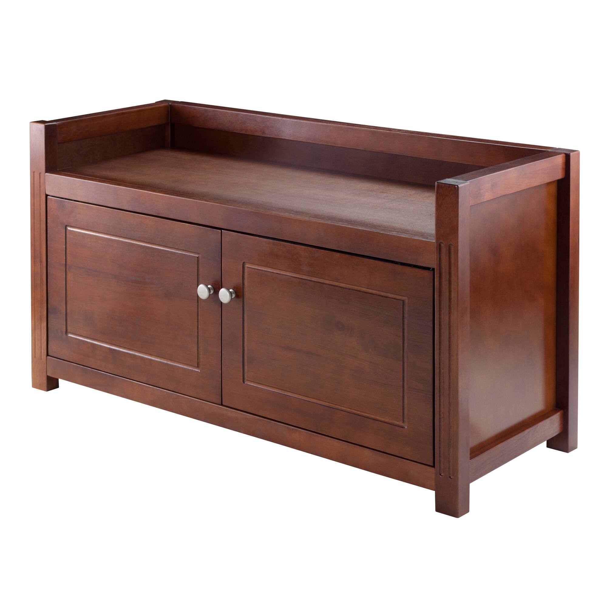 Front. Winsome Wood - Charleston Storage Bench - Walnut.