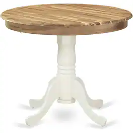 FurniFact - Round Dining Table - Brown