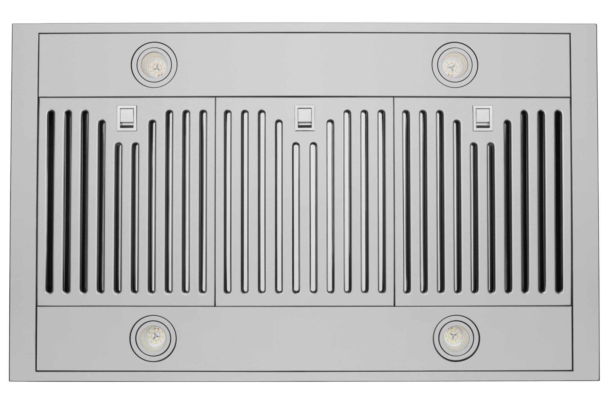 Alt View 2. Hauslane - Hauslane IS-700 30 in. Convertible Island Range Hood with Dual Controls, LED, Baffle Filter in Stainless Steel - Silver.