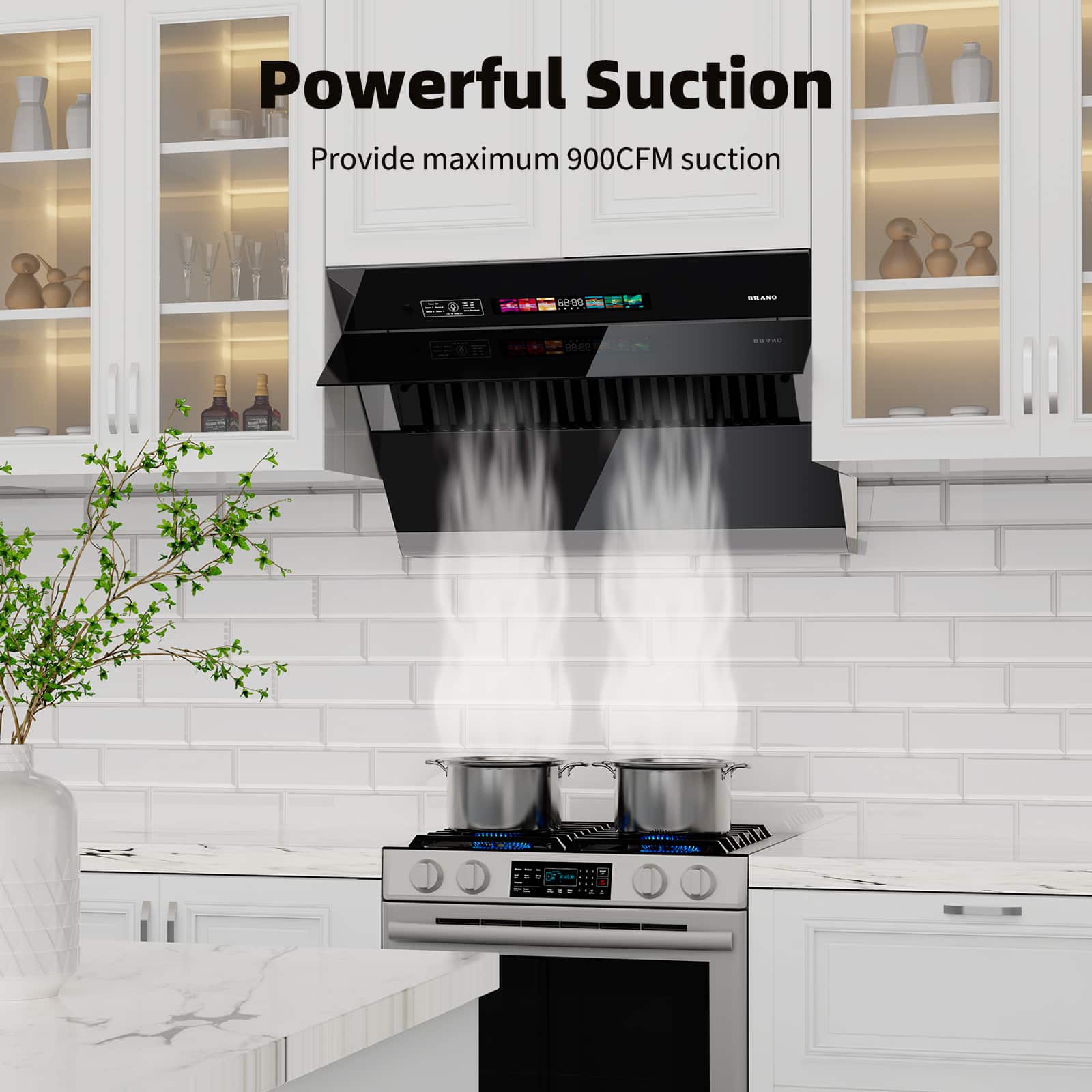 ★nErO★ Brano 36 inches Convertible Under cabinet Range Hood Black GXEA