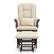 Angle. Storkcraft - Tuscany Glider and Ottoman - Espresso/Beige.