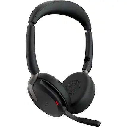 Front. Jabra - Jabra Evolve2 65 Flex Headset - Stereo - Wireless - Bluetooth - 98.4 ft - 20 Hz to 20 kHz - On-ear - Binaural - Blue.