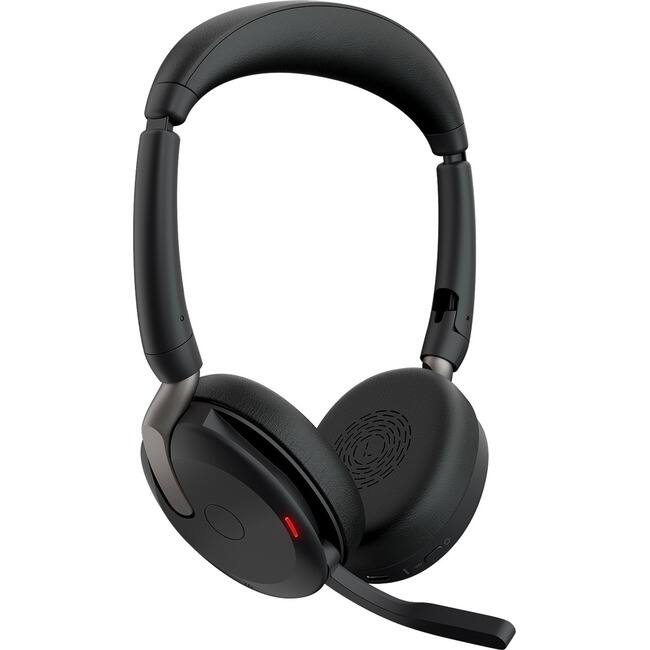 Front. Jabra - Jabra Evolve2 65 Flex Headset - Stereo - Wireless - Bluetooth - 98.4 ft - 20 Hz to 20 kHz - On-ear - Binaural - Blue.