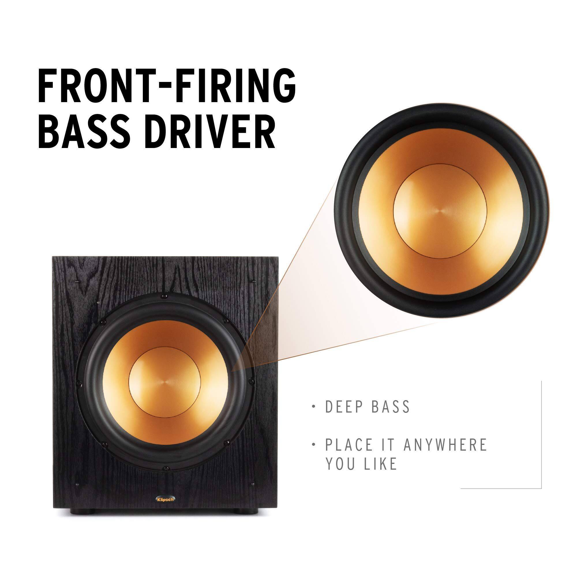 FRONT-FIRING BASS DRIVER

- DEEP BASS
- PLACE IT ANYWHERE YOU LIKE