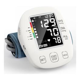 Dazzed Corner - Automatic Digital BP Monitor, Adjustable Cuff, LCD Display, HR Detection - White
