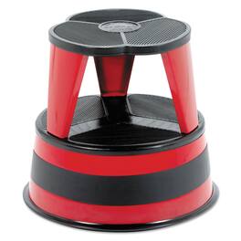 Cramer - Kik Step Steel Step Stool 2 Step 350 lb Capacity 16" Diameter x 14.25"h Red - Red|Black
