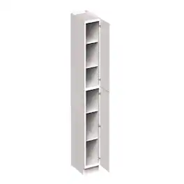 Boyel Living - 18-in W x 96-in H x 27-in D Slim Shaker RTA Kitchen Pantry Tall Cabinet with Soft-Close - Snow White