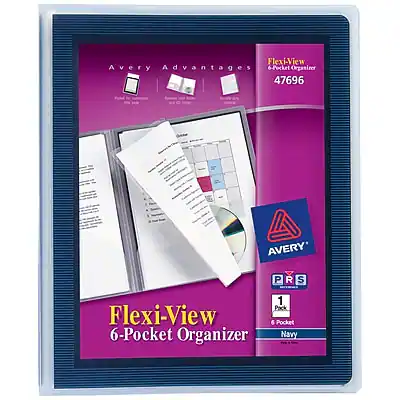 Flexi-View Avery Advantages 6-Pocket Organizer 47696
Avery Flexi-View 6-Pocket Organizer Navy
1 Pack
Avery
P.R.S.
1 Year Limited Warranty