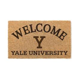 Jardine - Yale Bulldogs 18" x 34" Welcome Coir Doomat - Brown
