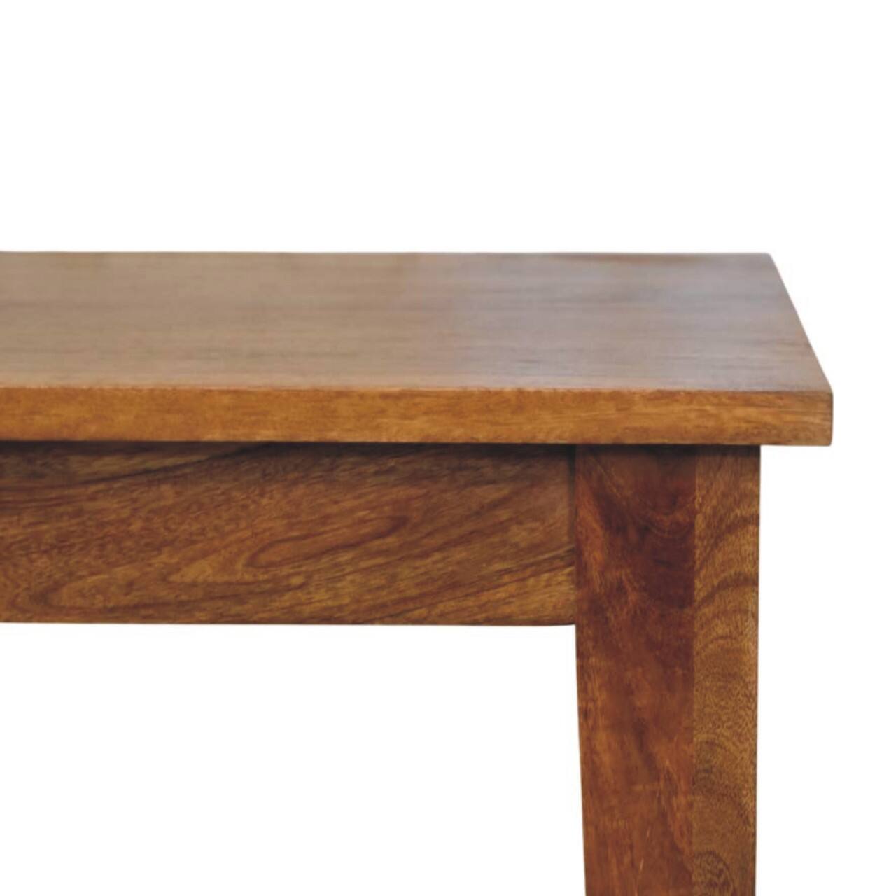 Alt View 4. Artisan Furniture - Golden Teak Solid Wood Dining Table,  Light Brown - Light Brown.