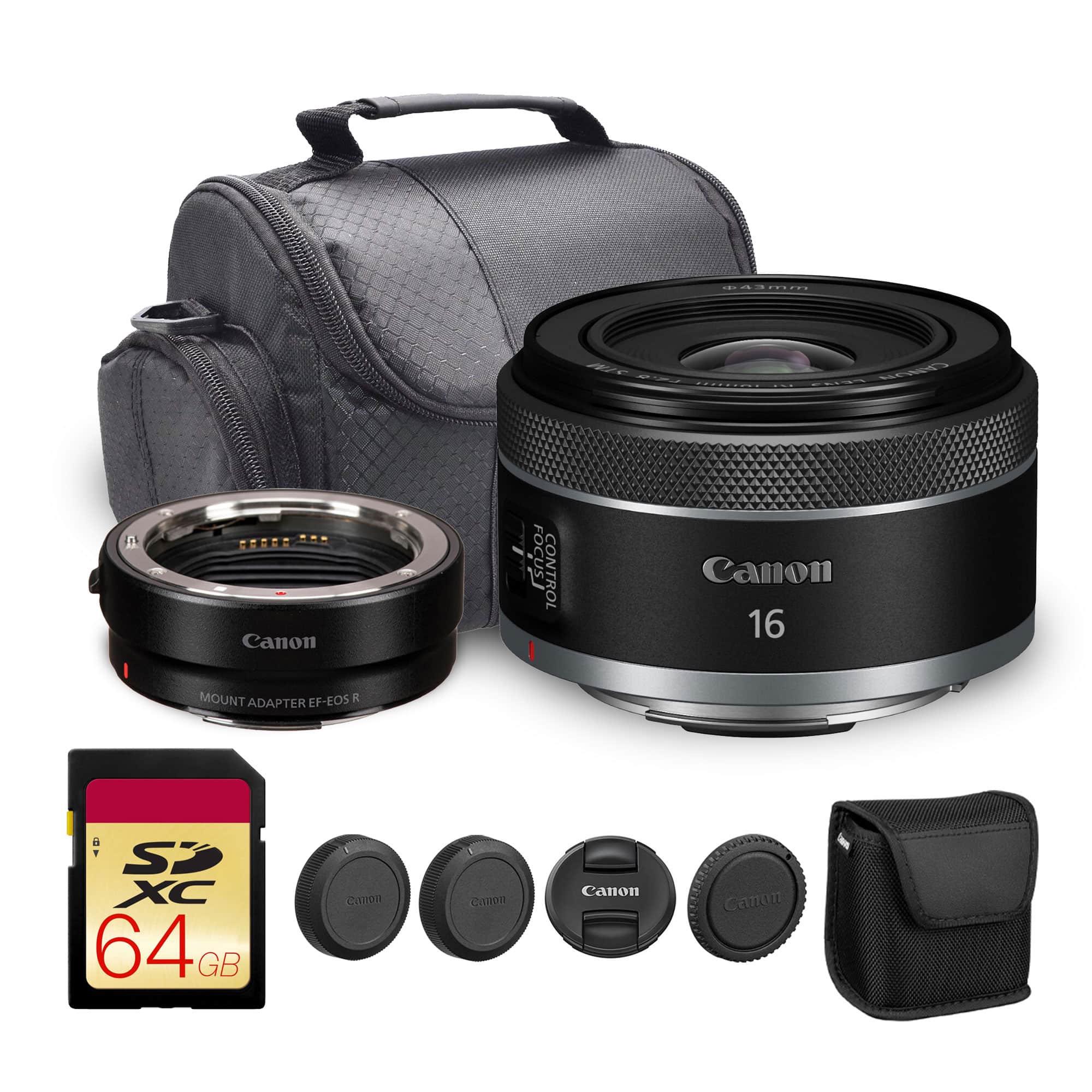 Canon - RF 16mm f/2.8 STM Lens (5051C002) EF-EOS R Adapter Travel Bundle - Black price history on PriceWatchPro