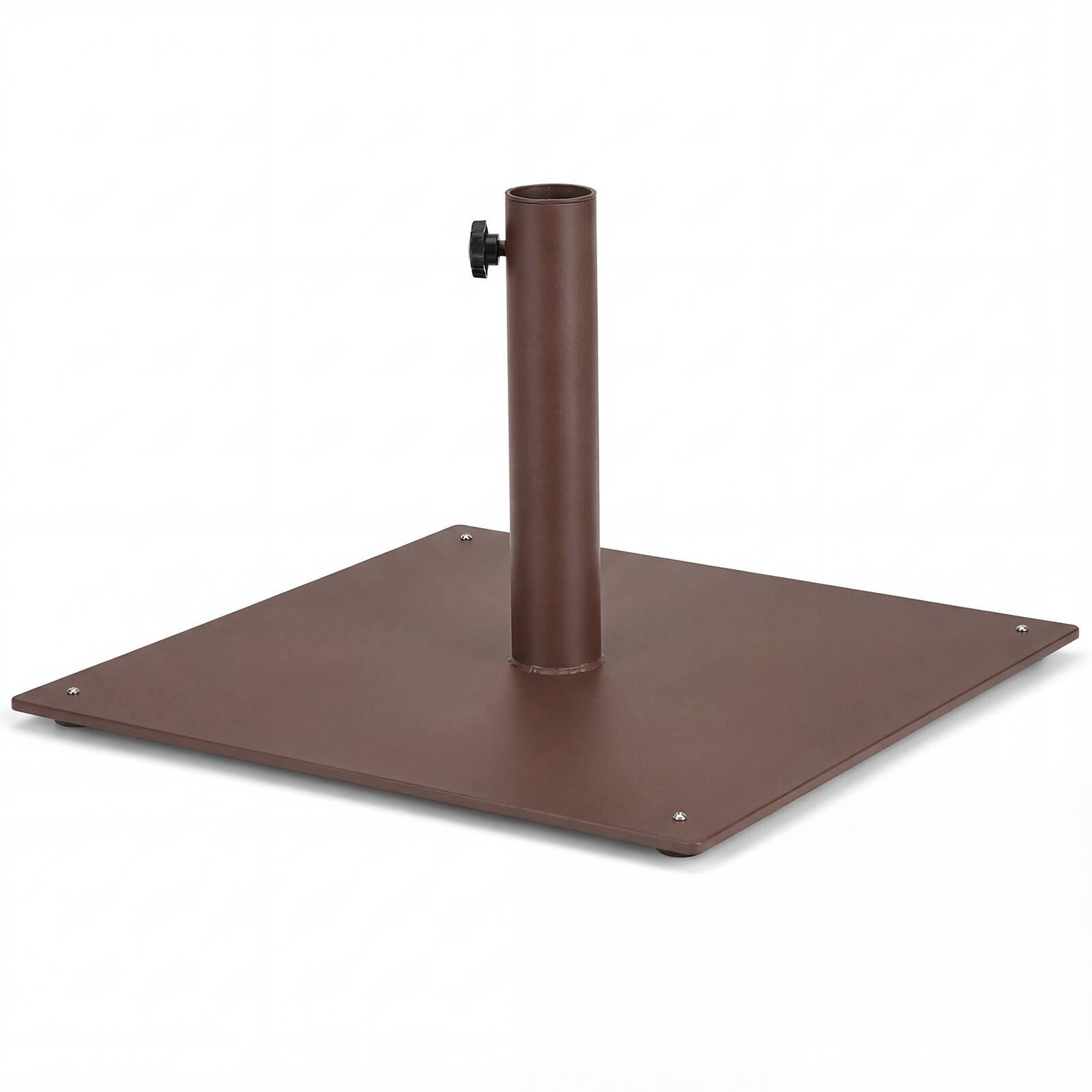 Gymax - 20'' Square Patio Umbrella Base Weighted 35 LBS Outdoor Market Stand Footpads - Brown price history on PriceWatchPro