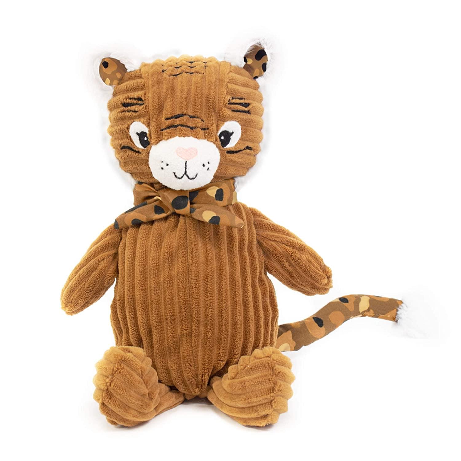 Alt View 1. TriAction Toys - Les Deglingos Big Simply Plush Animal In Tube | Speculos the Tiger - Brown.