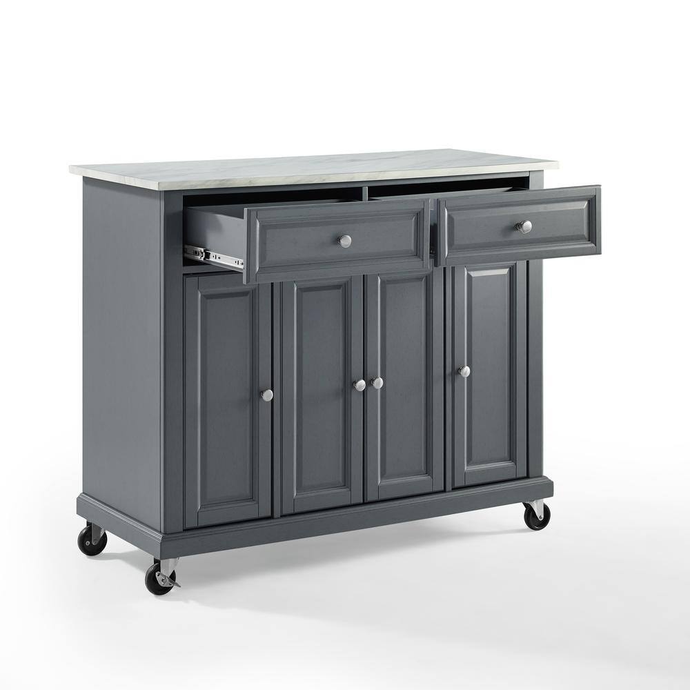 Alt View 2. Crosley Furniture - Avery Kitchen Cart - Distressed Gray.