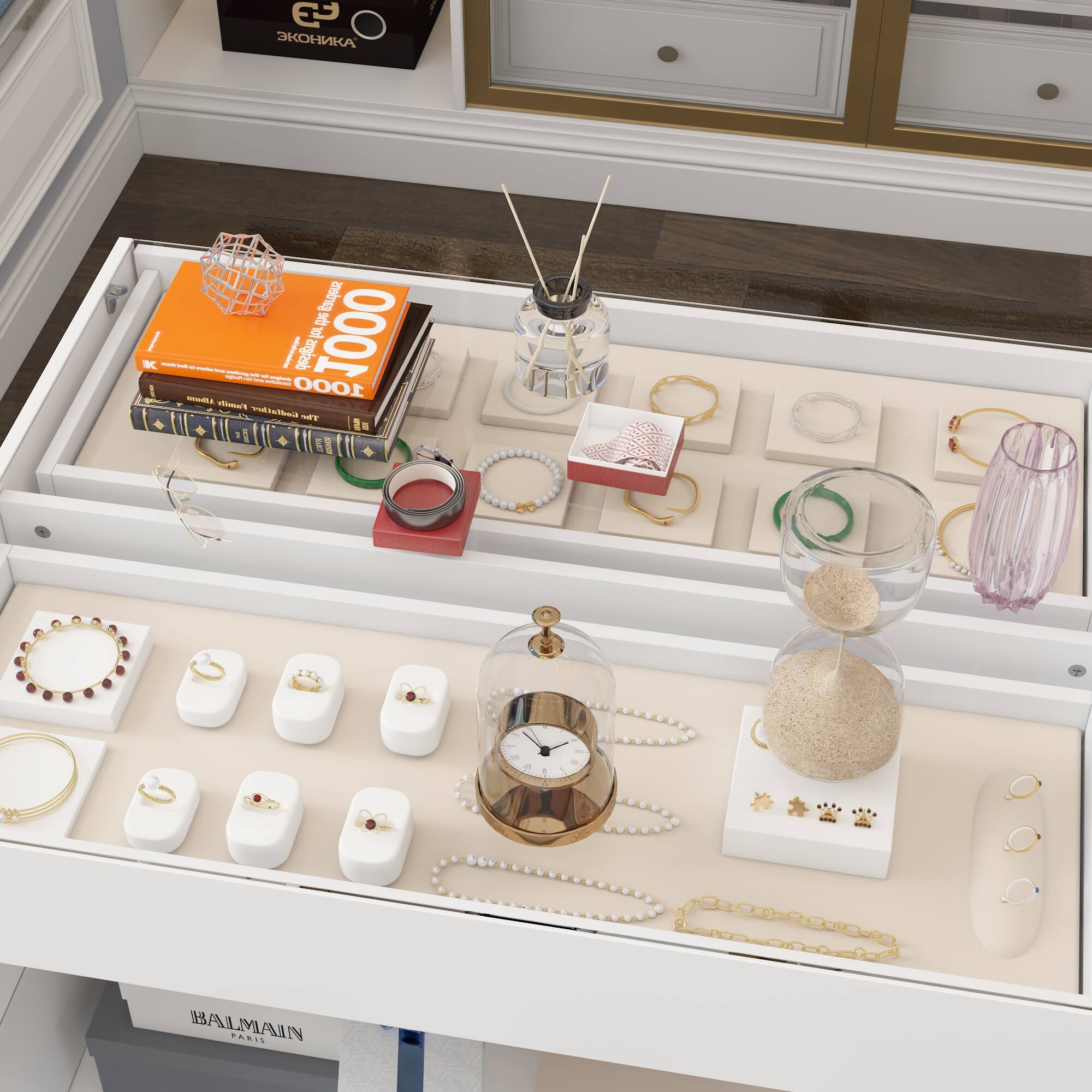 Sure, here is the corrected and grouped text from the image:

---

**Top Left:**
- "1000"
- "1000"

**Top Center:**
- "ELRR"
- "ansbrag.sdt/nofargiesd"
- "vi"
- "1000"
- "F"
- "L"
- "1000"
- "m"
- "A"
- "T"
- "M"
- "BALMAIN PARIS"

**Bottom Center:**
- "BALMAIN"
- "PARIS"

**Top Right:**
- "ЭКОНОМИКА"

---

This text appears to be a mix of various elements, including numbers, letters, and brand names.