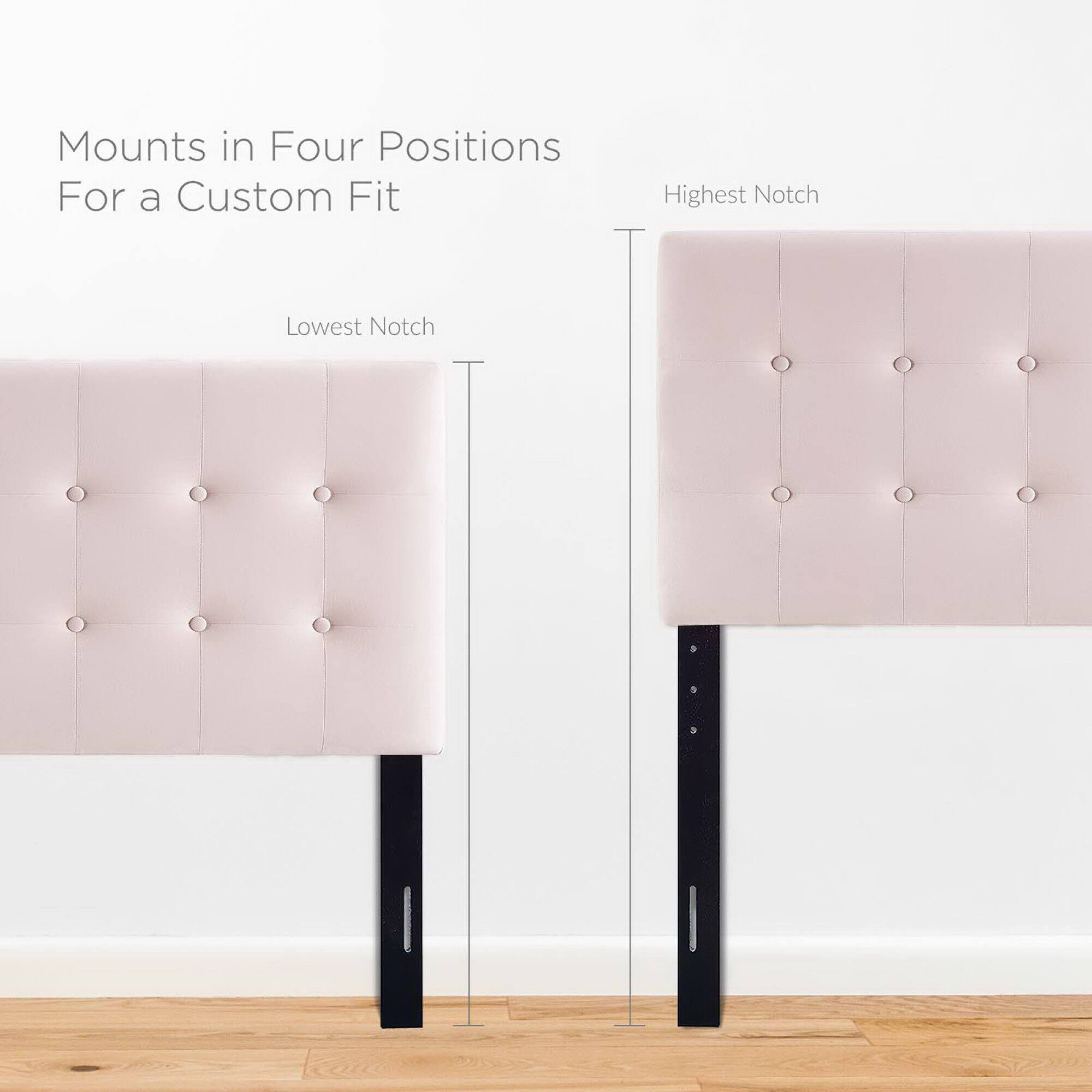 Mounts in Four Positions  
For a Custom Fit  

Lowest Notch  
Highest Notch