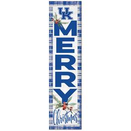 Jardine - Kentucky Wildcats 12'' x 48'' Outdoor Christmas Leaner - White