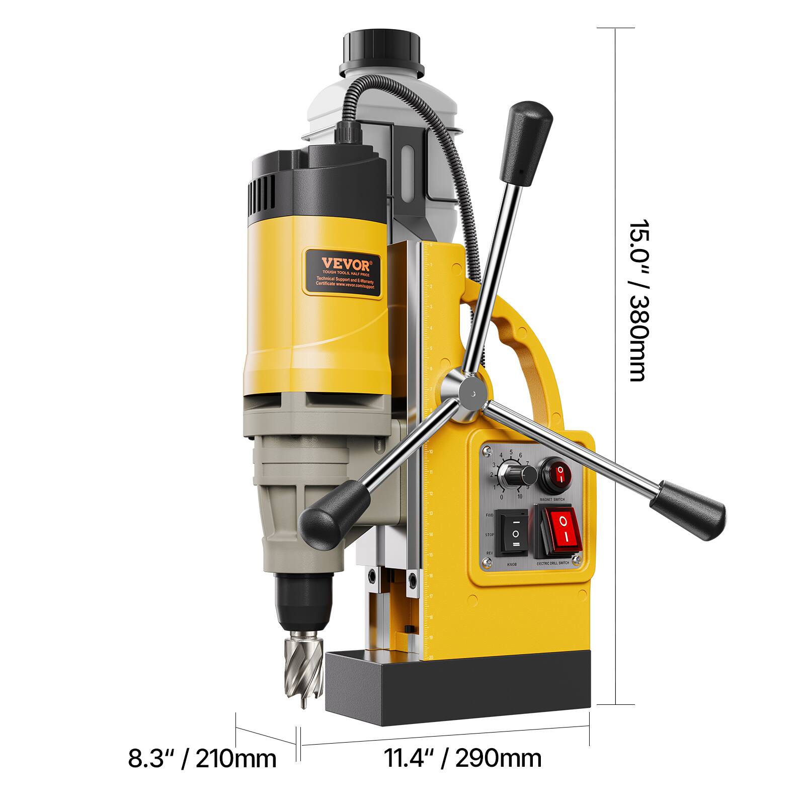 VEVOR TOUGH TOOLS NO PROS Technical: Recovered Red Getificate Retking www.ned.com

CALLARY: 5 - 1

E 2 R IZOP BY

g 4 E - 10 - Kill

0 mail area O I pastec.or aro

/ 15.0" 15.0" / 380mm

A

8.3" / 210mm

11.4" / 290mm