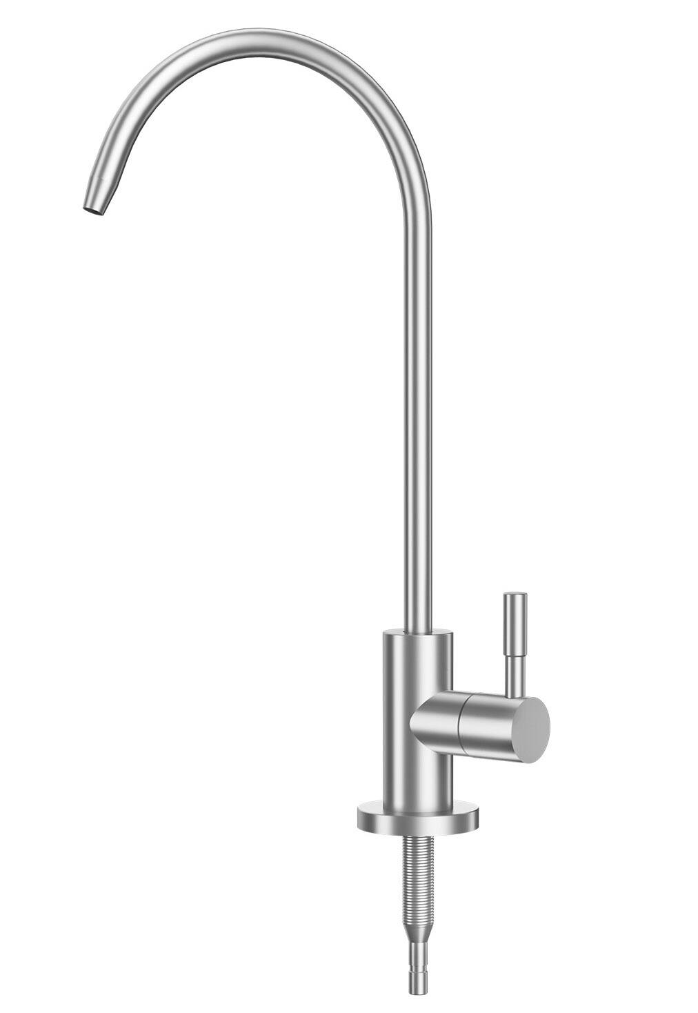 U01 Drinking Water Filter Faucet, 90° Swivel Handle, Stainless Steel, Easy Installation for Kitchen/Sink/Countertops