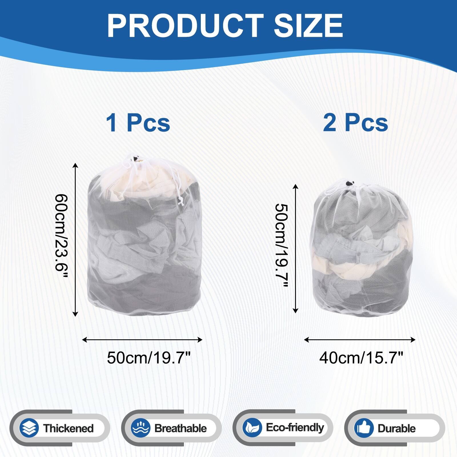 PRODUCT SIZE

1 Pcs
60cm/23.6" x 50cm/19.7"

2 Pcs
50cm/19.7" x 40cm/15.7"

Thickened, Breathable, Eco-friendly, Durable