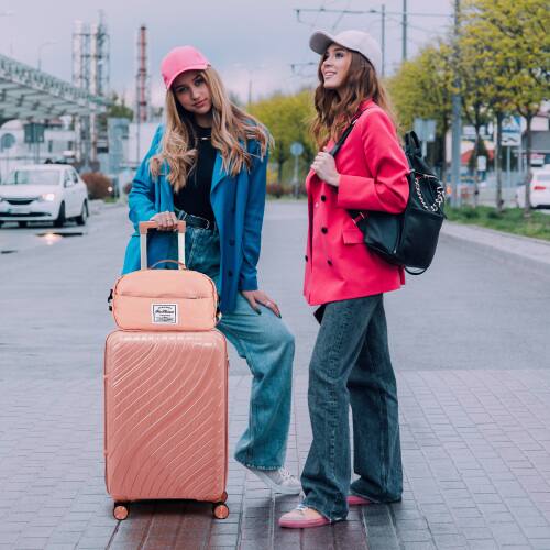 Alt View 7. Winado - Luggage Sets 3 Piece PP Hardshell Carry on Suitcase with Bags Lightweight Suitcase Sets with Spinner Wheels TSA Lock - Rose Gold.