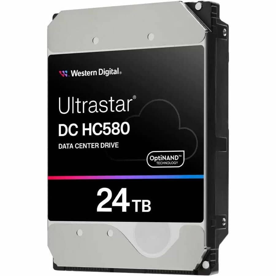 Western Digital - Ultrastar DC HC580 24 TB Hard Drive - 3.5" Internal - SAS - Conventional Magnetic Recording [CMR] Method
