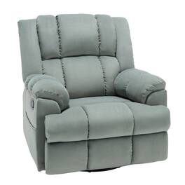 Boyel Living - Manual Recliner Chair with Rocker and Swivel in Fabric for Living Room - Light Green