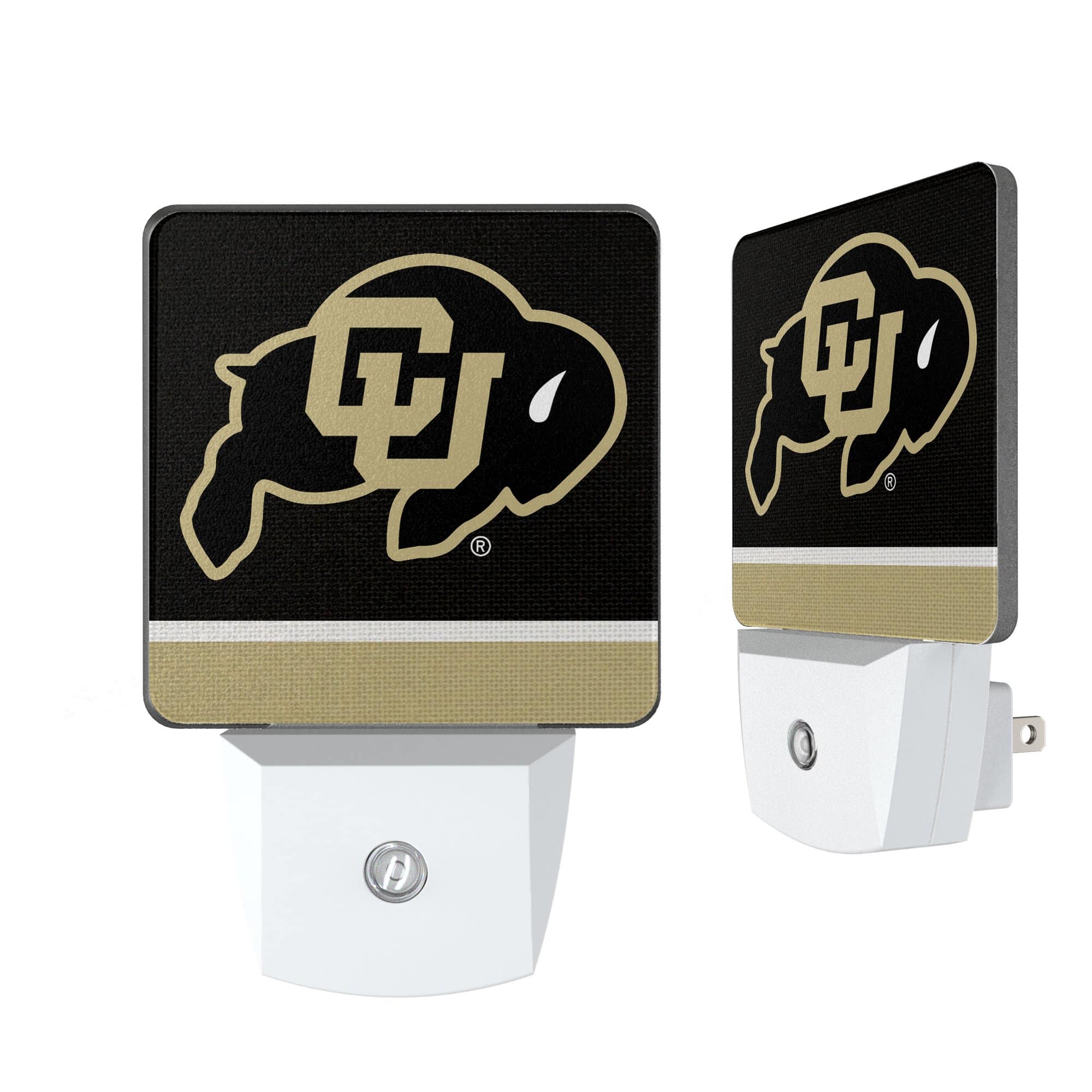 Keyscaper - Colorado Buffaloes Stripe Design Nightlight 2-Pack - Multicolor