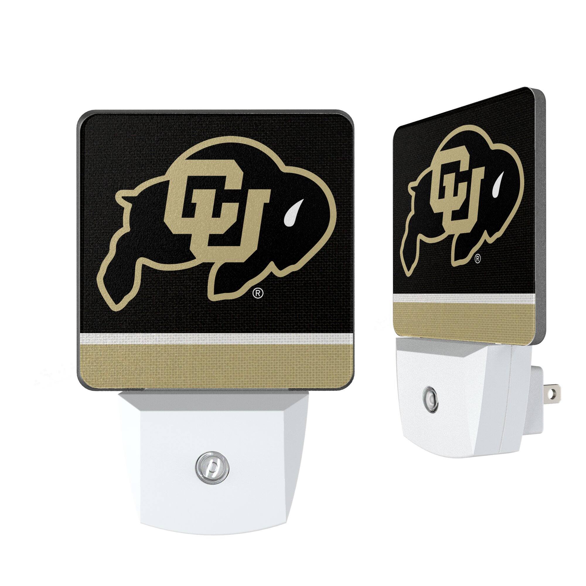 Keyscaper - Colorado Buffaloes Stripe Design Nightlight 2-Pack - Multicolor