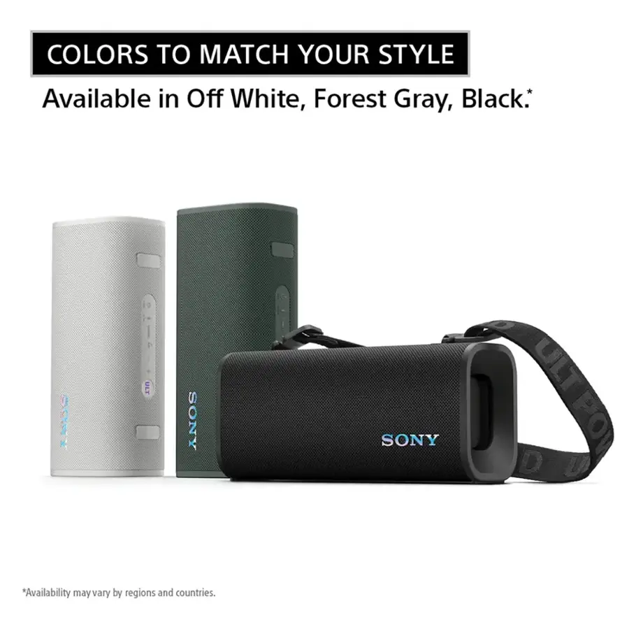 "Colors to match your style. Available in Off White, Forest Gray, and Black. Sony."