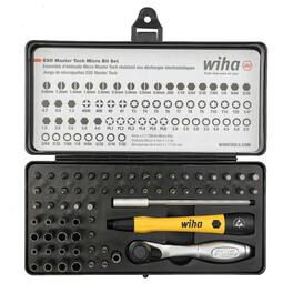 Wiha - 75965 65 Pcs System 4 ESD Safe Master Technician Ratchet and MicroBits Set - Multi