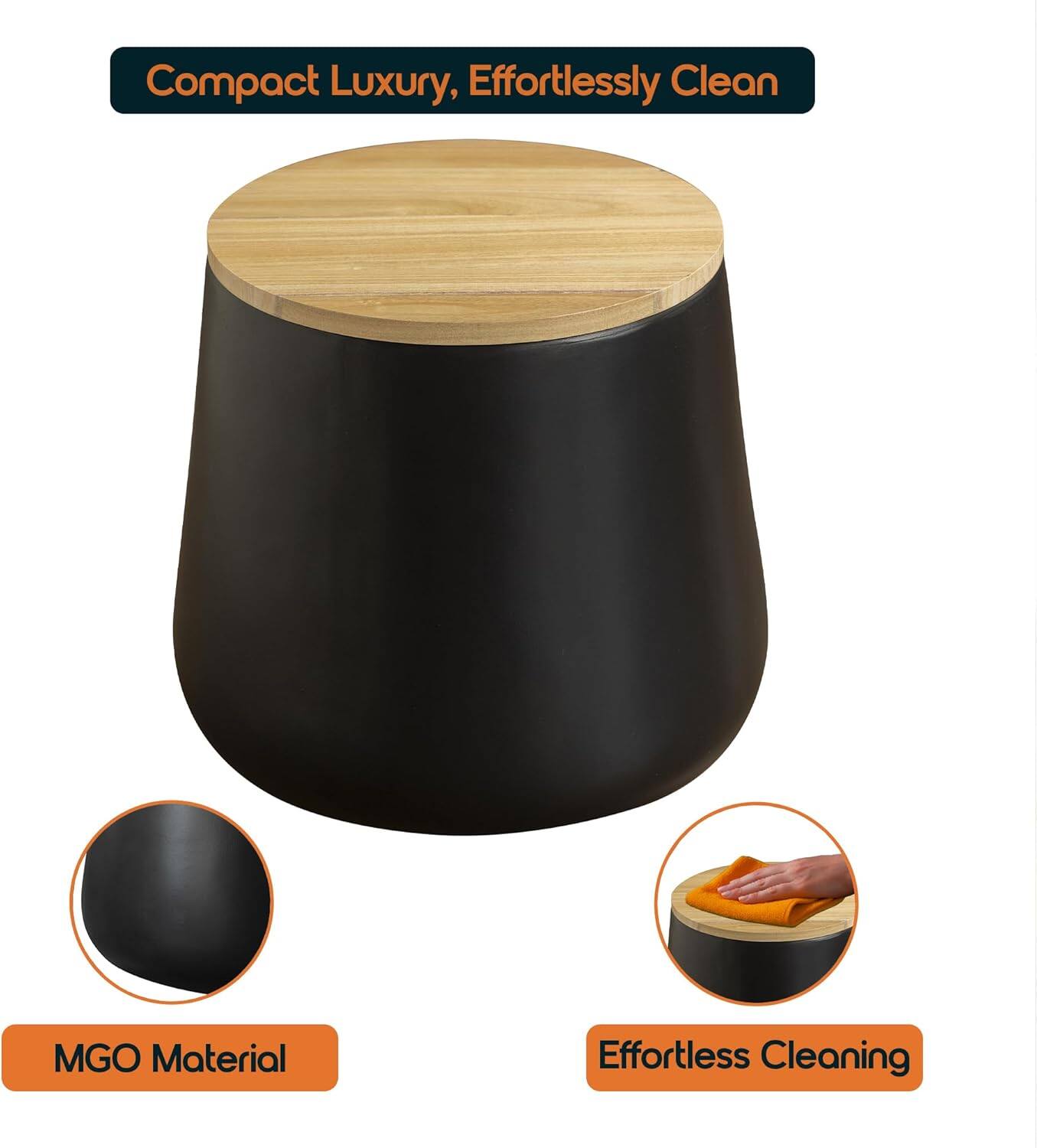 Compact Luxury, Effortlessly Clean  
MGO Material  
Effortless Cleaning