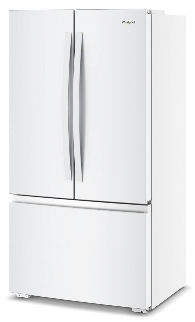 Alt View 8. Whirlpool - 24 Cu. Ft. 3-Door French Door Counter Depth Refrigerator - White.