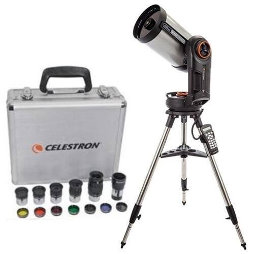 Front. Celestron - Celestron NexStar Evolution 8 Schmidt-Cassegrain Telescope with Eyepiece Kit.