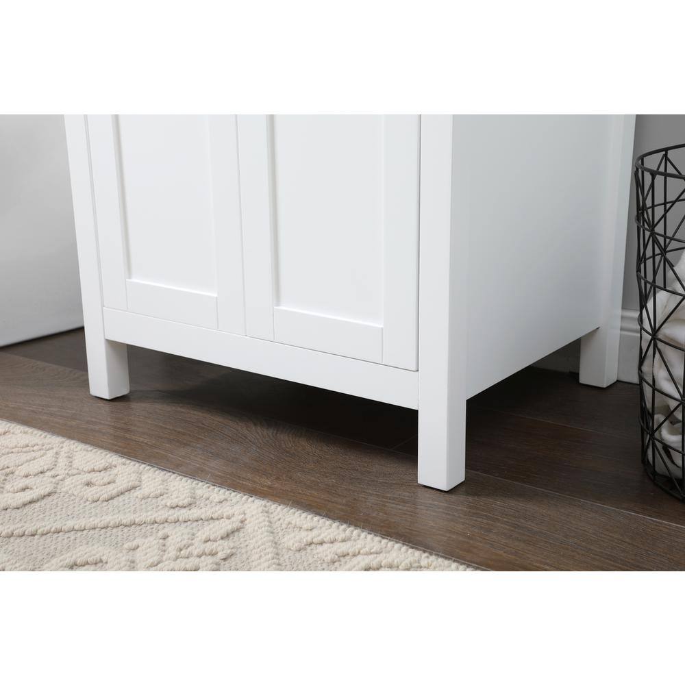 Alt View 6. Elegant Kitchen and Bath - 24 Inch SIngle Bathroom Vanity In White - White.
