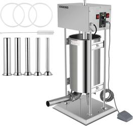 Winado - Vertical Electric Adjustable Speed Sausage Filler Stuffer, 15.4LBS/10L Capacity - Silver