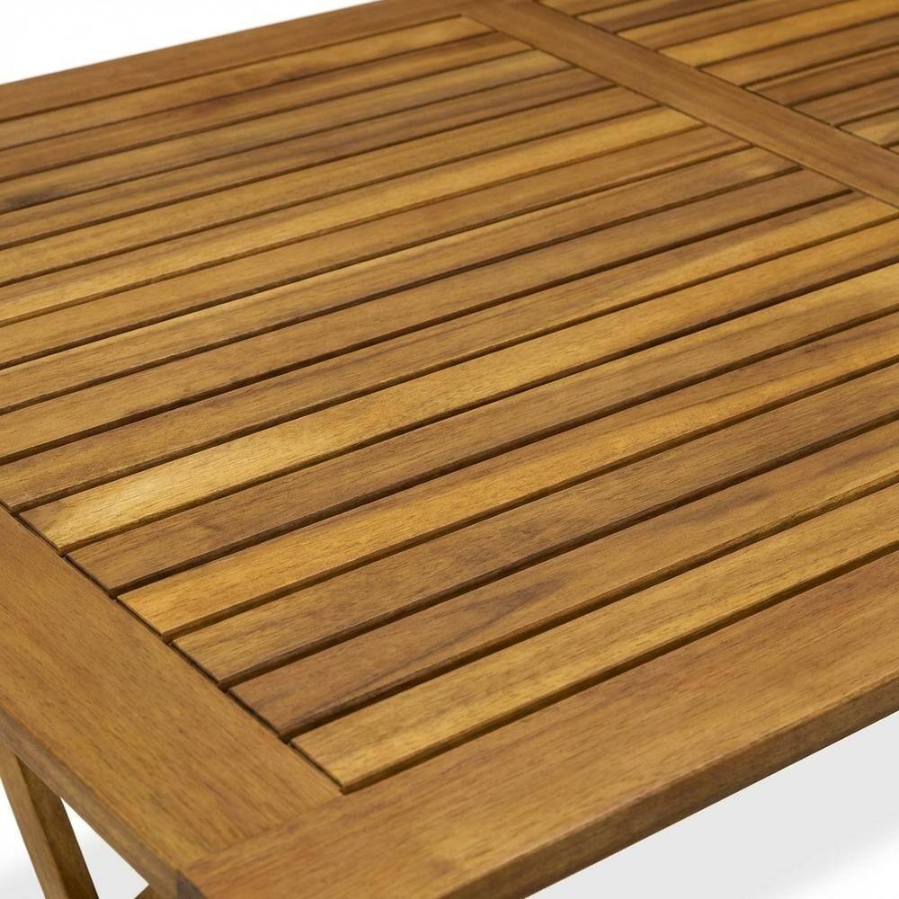Alt View 1. Outdoor Escape - 7 Piece Patio Dining Set Oil Finish Wood Seating with Durable Design - Brown.