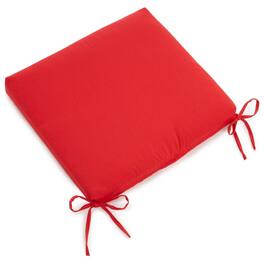 Blazing Needles - 20-inch by 19-inch Twill Chair Cushion - Red
