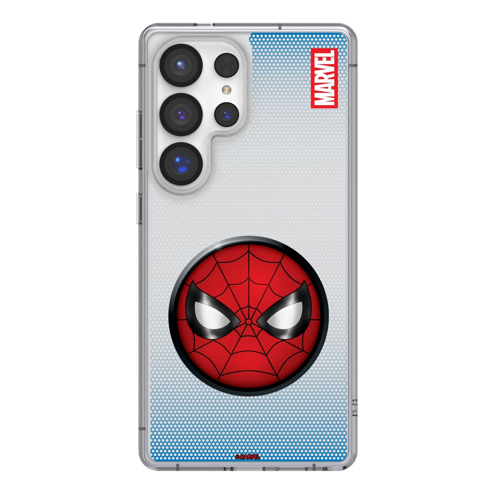 Keyscaper - Marvel Grid Clear Phone Case - Samsung Galaxy S22 - Spider-Man