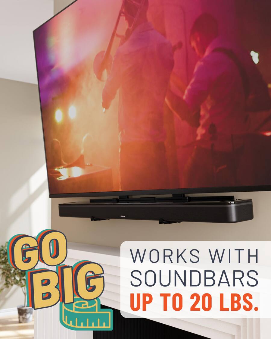 ECHOGEAR XL Soundbar Mount for Speakers up to 20lbs – Attaches to
