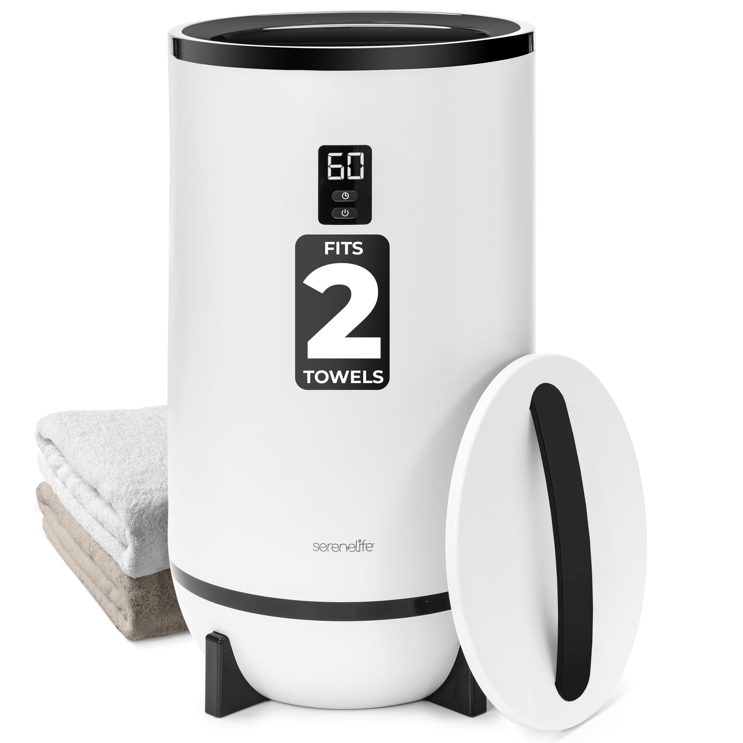 SereneLife - Towel Warmers Bucket, with Customized - Black