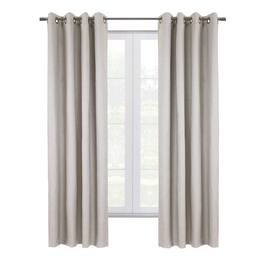 Commonwealth Home Fashions - Commonwealth Shadow Grommet Dressing Window Curtain Panel - 52"x84" Off-white - Off white