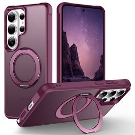 UUCOVER - Magnetic Case for Samsung Galaxy S26 Ultra Shockproof TPU+PC Compatible with MagSafe 360° Rotatable Ring Stand Cover - Winered