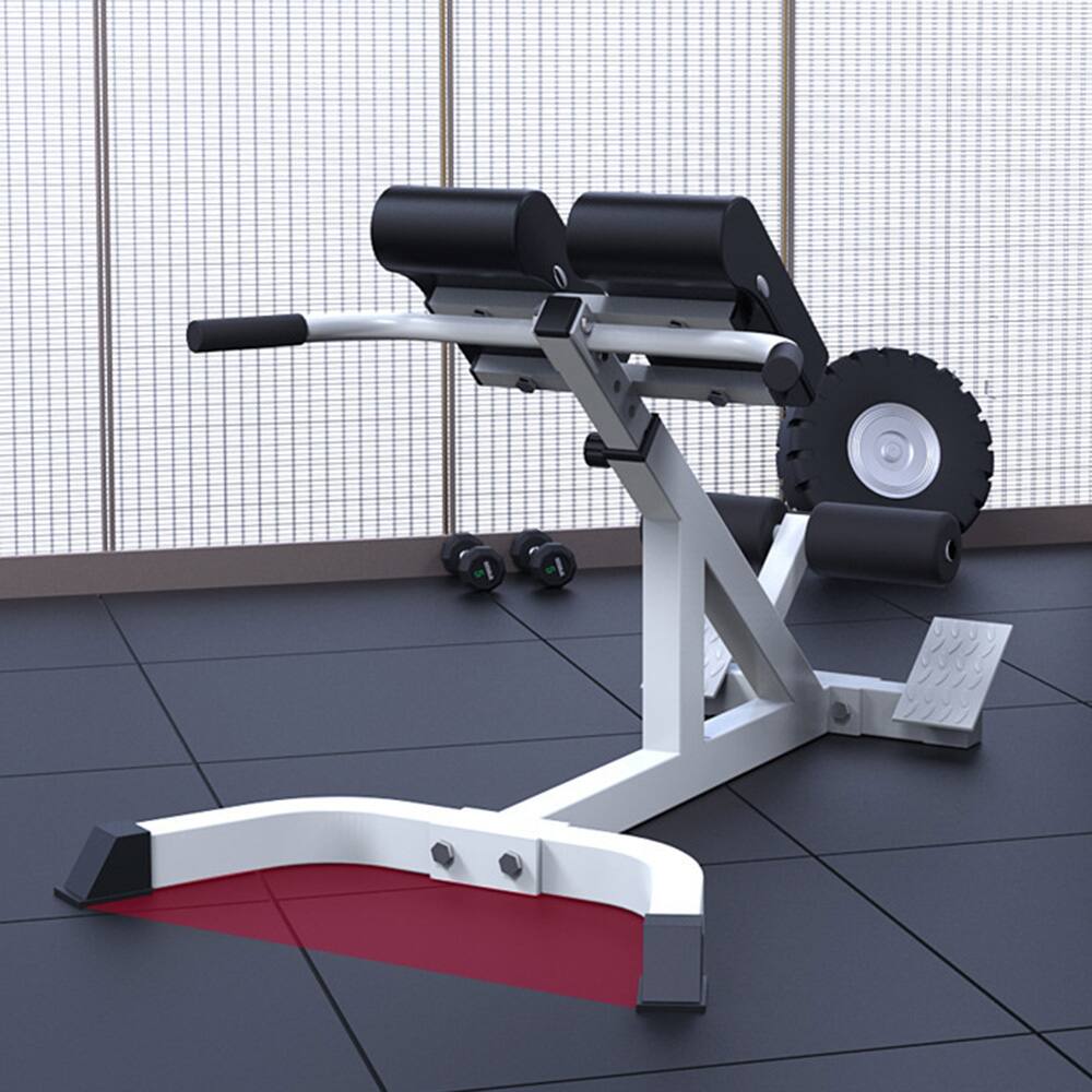 Back. Topteng - Adjustable Roman Chair - 7-Level Height, 300LB Capacity, Multifunctional Back Extension Bench for Core & Ab Training - Black.