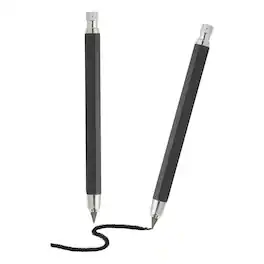Unique Bargains - 2pcs Mech Pencil 5.6mm, Lead Holder Large Plastic w/ Sharpener for Drawing, Sketching, Woodworking - Black