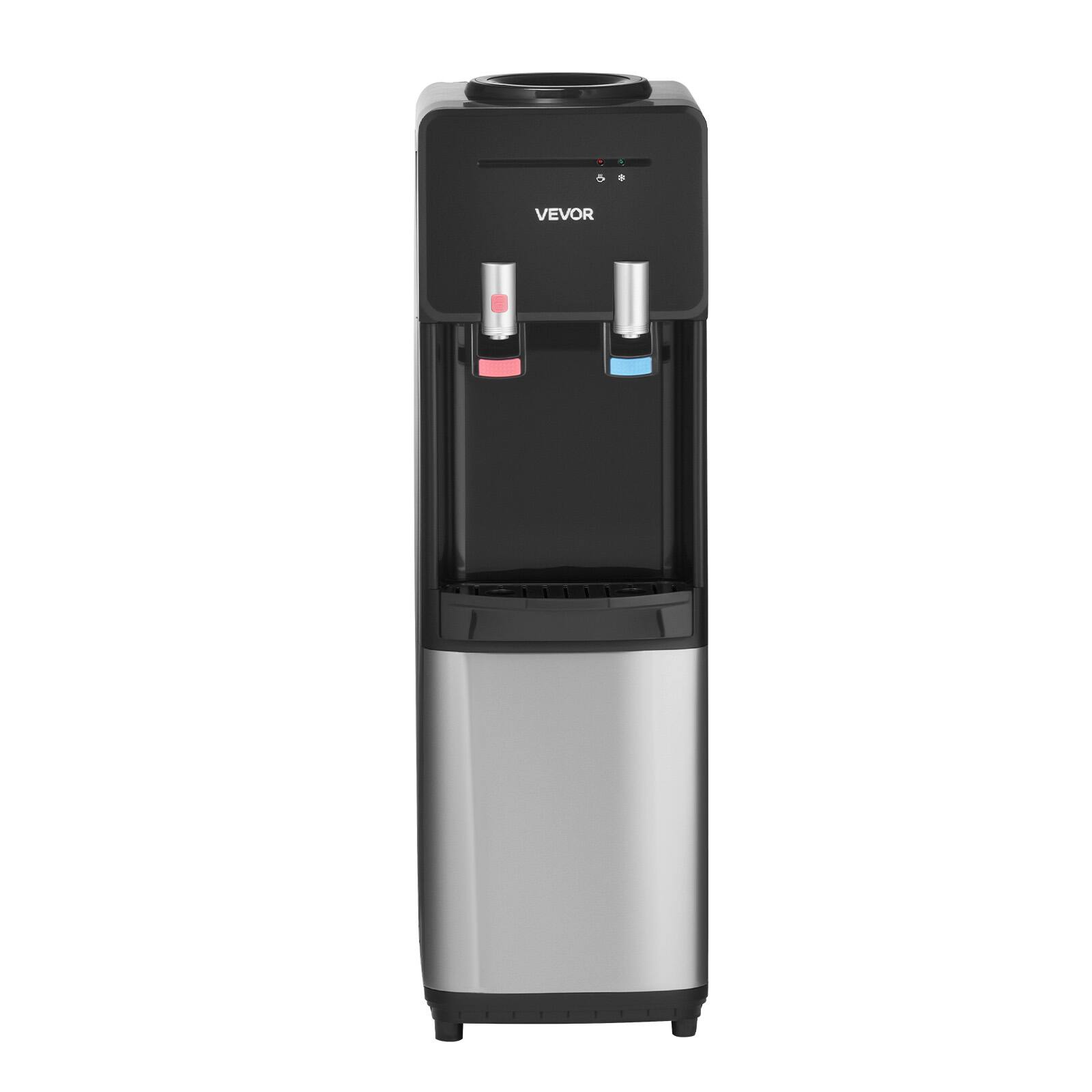 Alt View 5. VEVOR - Top Loading Water Cooler Dispenser, Hot and Cold Water Dispenser for 3 or 5 Gallons Bottles,Child Security Lock - Black.