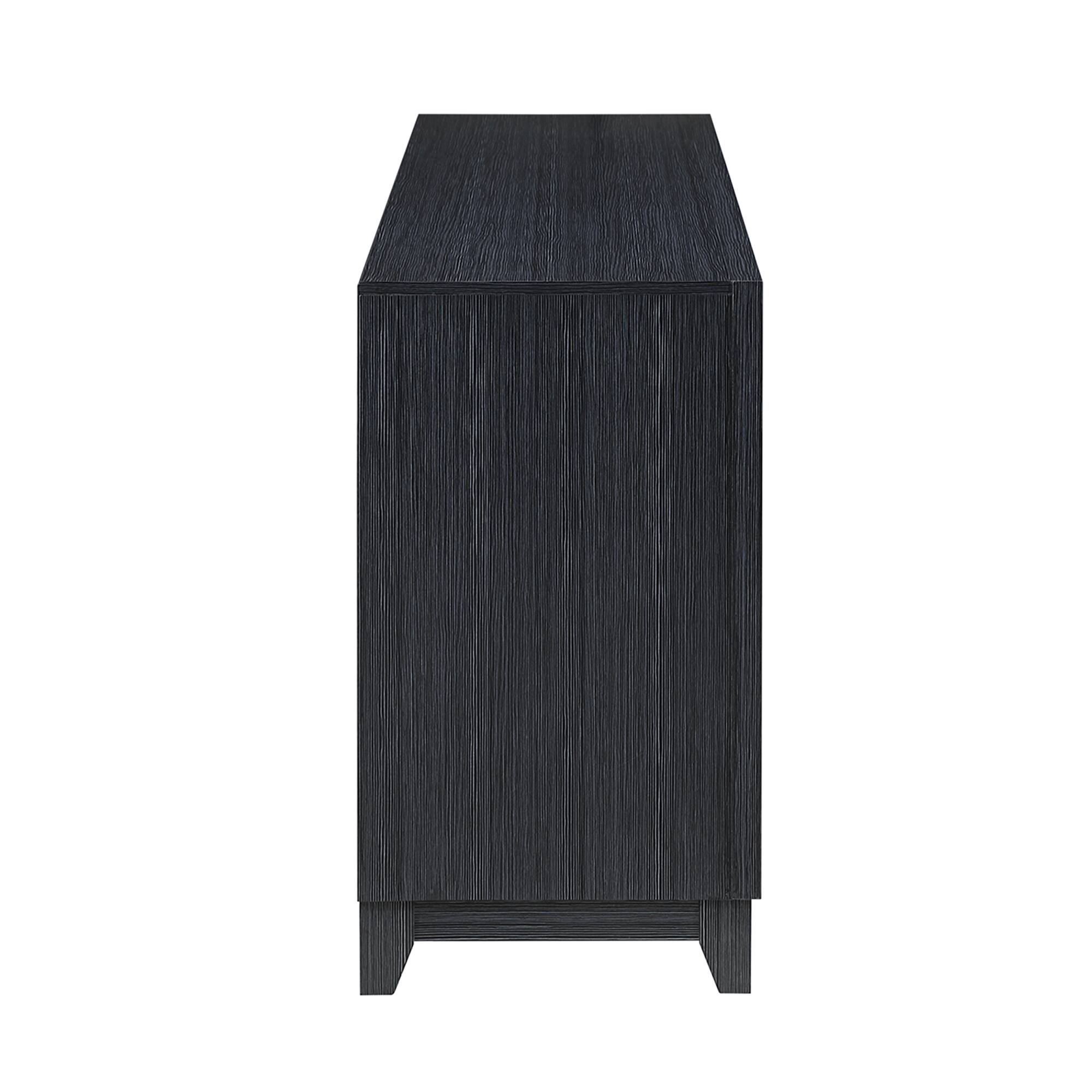 Alt View 2. Boyel Living - Almera Dark Gray Rubber Wood Contemporary 72 Inch Fireplace - DARK GRAY.